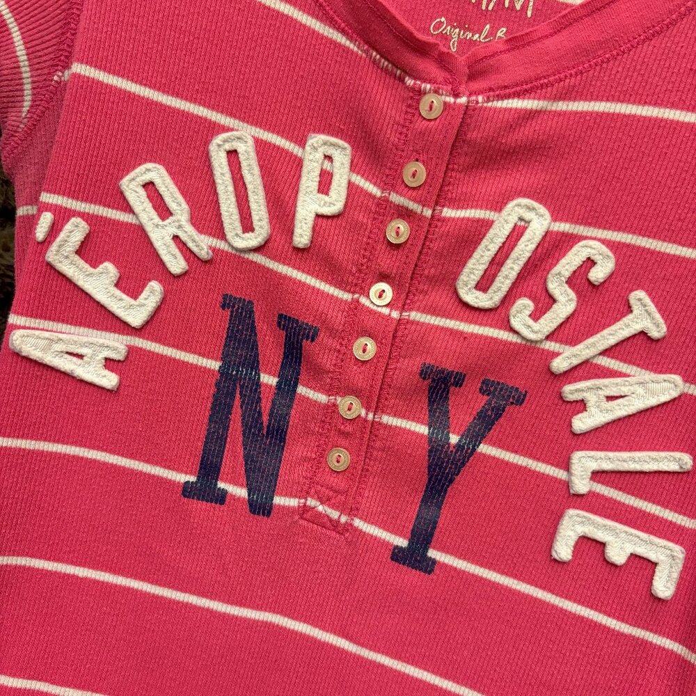 Aeropostale NY Pink Stripes Top